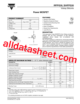 IRFPG30PBF型号图片