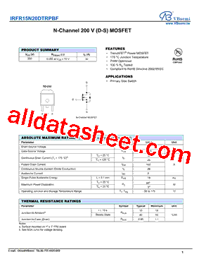 IRFR15N20DTRPBF型号图片