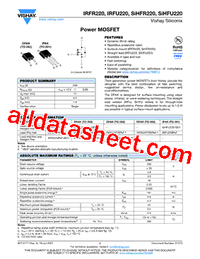 IRFR220TRPBF型号图片