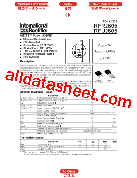 IRFR2605型号图片