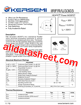IRFR3303TR型号图片