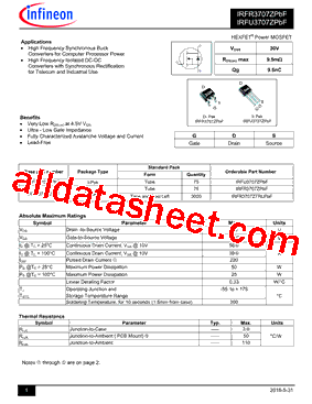 IRFR3707ZTRLPBF型号图片