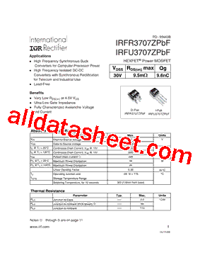 IRFR3707ZTRPBF型号图片
