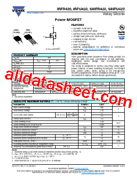 IRFR420PBF-BE3型号图片