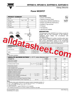 IRFR9014PBF型号图片