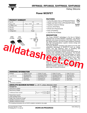 IRFR9022型号图片