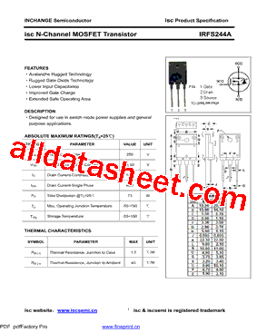 IRFS244A型号图片