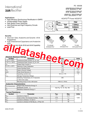 IRFS3507PBF型号图片