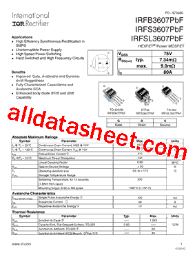 IRFS3607TRLPBF型号图片
