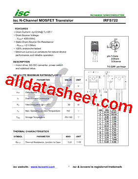 IRFS722型号图片