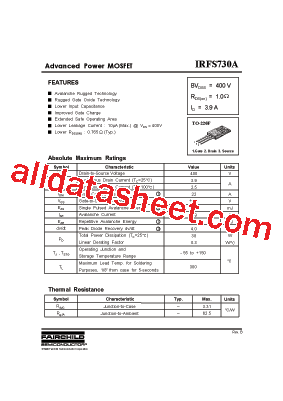 IRFS730A型号图片