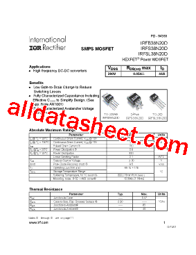 IRFSL38N20D型号图片