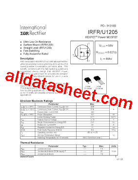 IRFU1205PBF型号图片