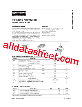 IRFU230B型号图片