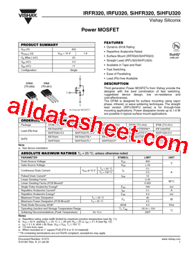 IRFU320PBF型号图片
