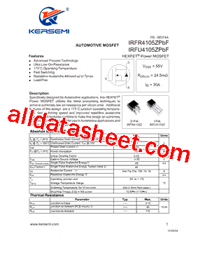 IRFU4105ZPBF型号图片