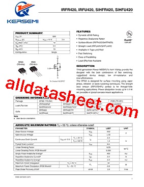 IRFU420PBF型号图片