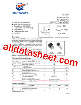 IRFU5305PBF型号图片