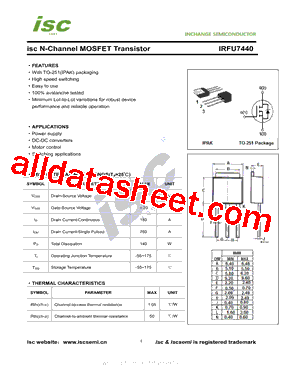 IRFU7440PBF型号图片