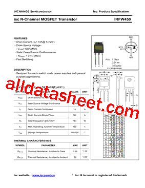 IRFW450型号图片
