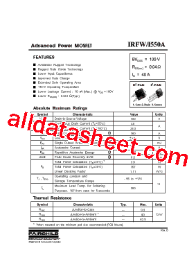 IRFWI550A型号图片