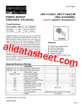 IRFY340C型号图片