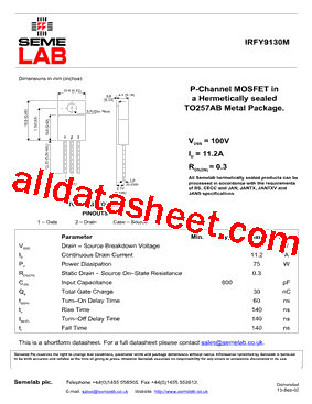 IRFY9130M型号图片
