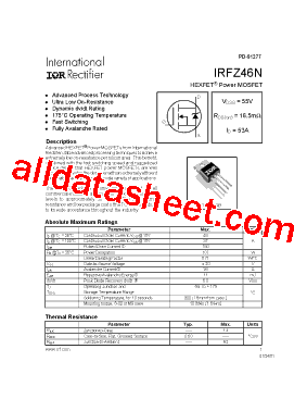 IRFZ46NPBF型号图片