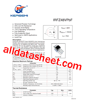 IRFZ48VPBF型号图片