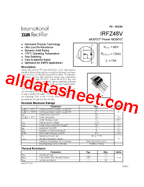 IRFZ48VSPBF型号图片