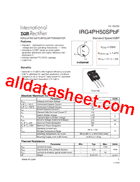 IRG4PH50SPBF型号图片