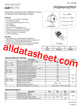 IRGB4045DPBF_15型号图片