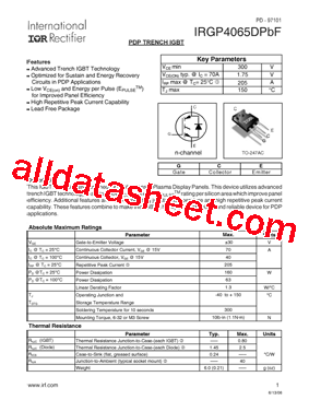 IRGP4065DPBF型号图片