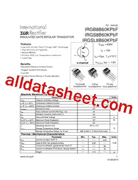 IRGS8B60KPBF_15型号图片