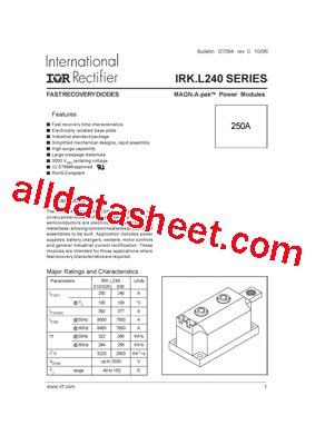 IRKDL240-20S10型号图片