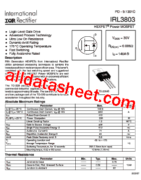 IRL3803PBF型号图片