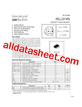 IRLL014NTRPBF型号图片