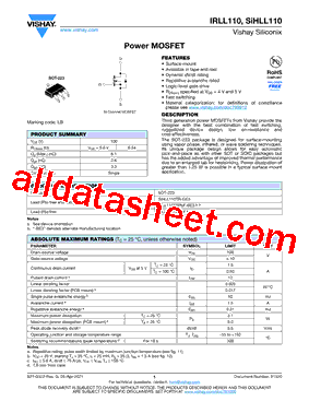IRLL110TRPBFA型号图片