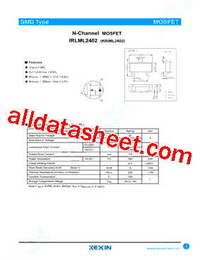 IRLML2402-3型号图片