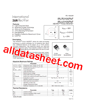 IRLR3105TRPBF型号图片