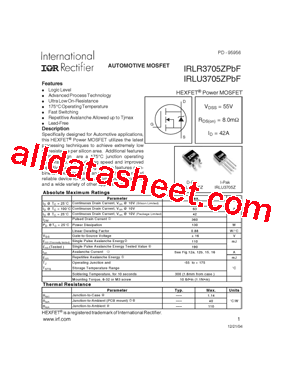 IRLR3705ZPBF型号图片