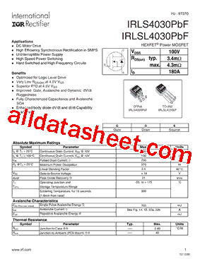 IRLS4030PBF型号图片