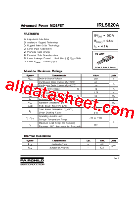 IRLS620A型号图片