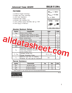 IRLU130A型号图片