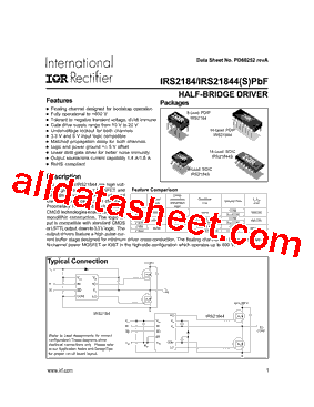 IRS21844PBF型号图片