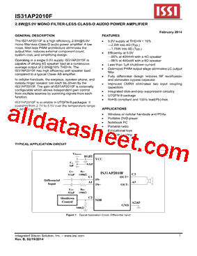 IS31AP2010F型号图片