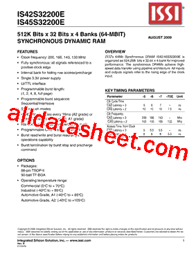 IS42S32200E-5BL型号图片