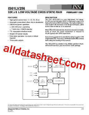 IS61LV256-25J型号图片