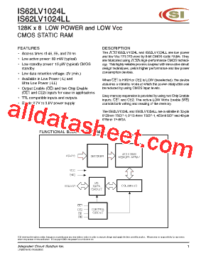 IS62LV1024LL-45TI型号图片