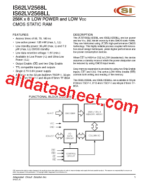 IS62LV2568L-70H型号图片